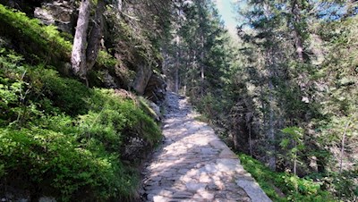 Im steten Anstieg in Richtung Burkhardklamm