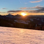 Sonnenuntergang bei der Messnerjoch Hütte