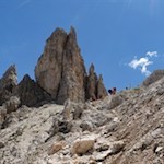 Die letzten Anstiegsmeter auf den Cigolade-Pass