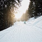 Abfahrt auf der Rosskopf Rodelbahn