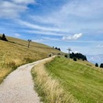 Am Fuße des Weißhorn führt der aussichtsreiche Weg zur Neuhütt Alm