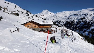 Hinter der Getrumalm zweigt der Urlesteig ab
