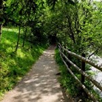 Entlang des Ratschinger Baches zum Eintrittshäuschen