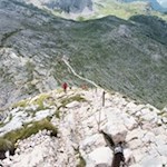 Der steile Anstieg auf den Seekofel