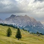 Hiking in the Val Badia valley Dolomites