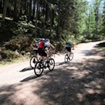 Radfahrer auf dem Weg zur Prantneralm