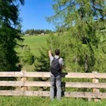 Unterwegs gerät die Leadner Alm bereits in unser Blickfeld