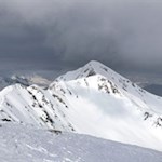 Die schneebedeckte Pfunderer Bergwelt