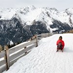 Abfahrt von der Uwaldalm