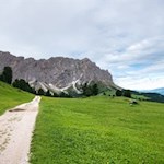 Vor der Kulisse der Aferer Geisler zurück zum Würzjoch