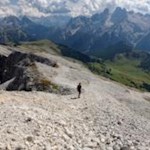 Der geröllbeladene Abstieg vom Dürrenstein 