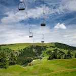 Der Spitzbühl Sessellift führt direkt zur Spitzbühlhütte 