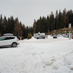 Wanderparkplatz am Eingang des Altfasstals