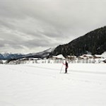 Der Ridnauner Winterwanderweg verläuft parallel zur Langlaufloipe