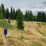 Durch die malerische Almlandschaft zur Incisa Lodge