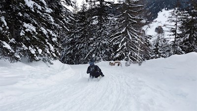 Abfahrt auf der Haunold Rodelbahn