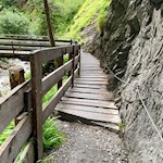 Sichere Stege führen zum Luttacher Wasserfall