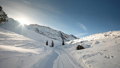 Winterzauber auf dem Weg zur Lavarellahütte