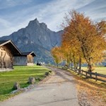 Vor der Kulisse des Schlern nach St. Valentin