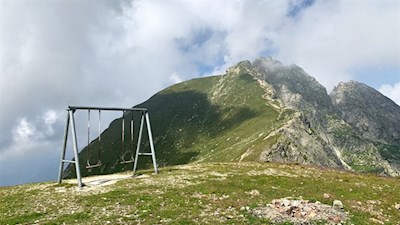 Schaukeln mit Aussicht bei der Kuhleitenhütte