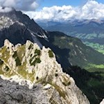 Blick nach Sexten während des Anstiegs auf die Sextner Rotwand