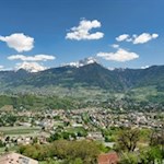 Blick auf die Passerstadt Meran