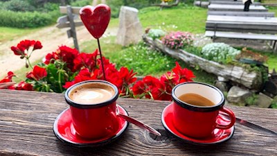 Kaffeestunde in der Puntleider Seealm