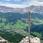 Ausblick vom Para dai Giai in Richtung Kreuzkofelgruppe