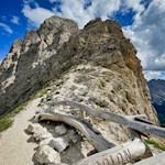 Auf dem Vajolonpass beginnt der Klettersteig auf die Rotwand