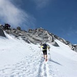 Attraverso il ghiacciao del Sasso Nero