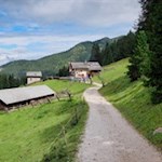 Nur noch wenige Meter trennen uns von der Dusler Alm