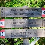 Der Weg auf das Schrotthorn folgt der Markierung Nr. 4