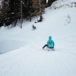 Die Rosskopf Rodelbahn ist gut präpariert