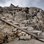 Der rechts abzweigende Weg auf den Lagazuoi