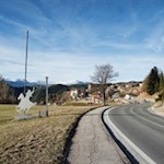 Rückweg entlang der Straße