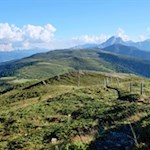 Gipfelblick auf den Heiligkreuzkofel und den Peitlerkofel