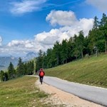 Von der Epircher Laner Alm führt der Weg Nr. 18 nach Obereggen zurück