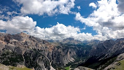 Blick in Richtung Pederü vom Pares aus