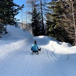 Die Rodelbahn von der Kreuzwiesenalm verspricht ein schwungvolles Wintervergnügen