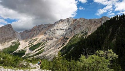 Die Nordseite des Col Bechei