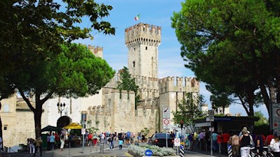 The castle of Sirmione enjoys a daily rush of visitors