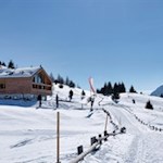 Die Starkenfeldhütte auf der Rodenecker Alm lädt auch im Winter zur Einkehr