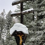 Kreuz kurz vor der Ackerboden Alm