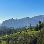 Unser Blick fällt auf den benachbarten Schlern