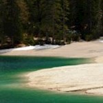 Das versandete Südende des Pragser Wildsees