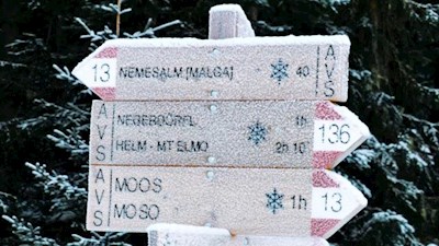 Klirrende Kälte hat sich über Sexten gelegt...