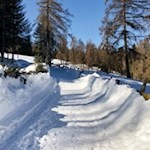 Auch im Winter führt eine schöne Wanderung zum Knottnkino in Vöran