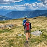 Der Abstieg von der Leiterspitze erfolgt auf dem Hinweg