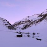 Die Fane Alm in kühles, weißes Nass gebettet