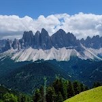 Ausblick vom Furtschellen auf die Villnösser Geisler